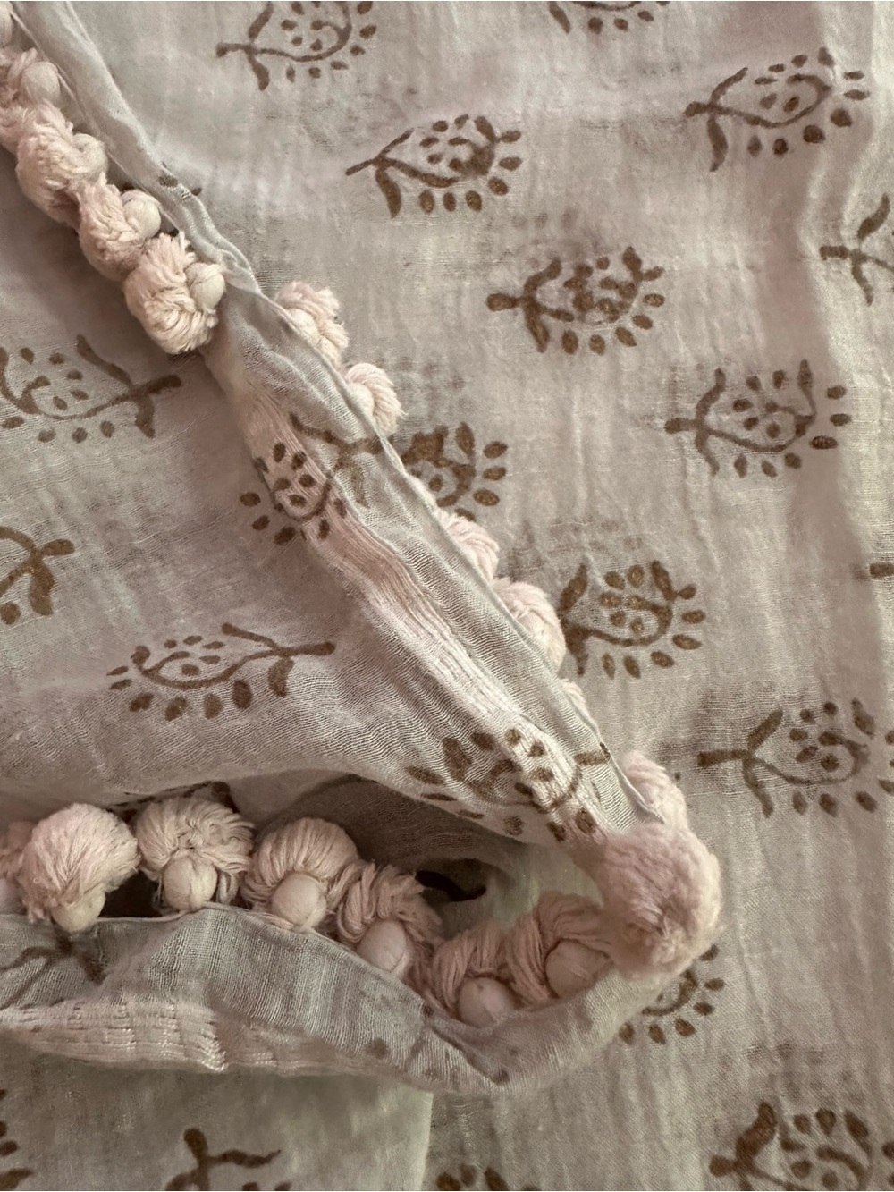 Matta Cotton Block Print Scarf - Picture 3 of 4
